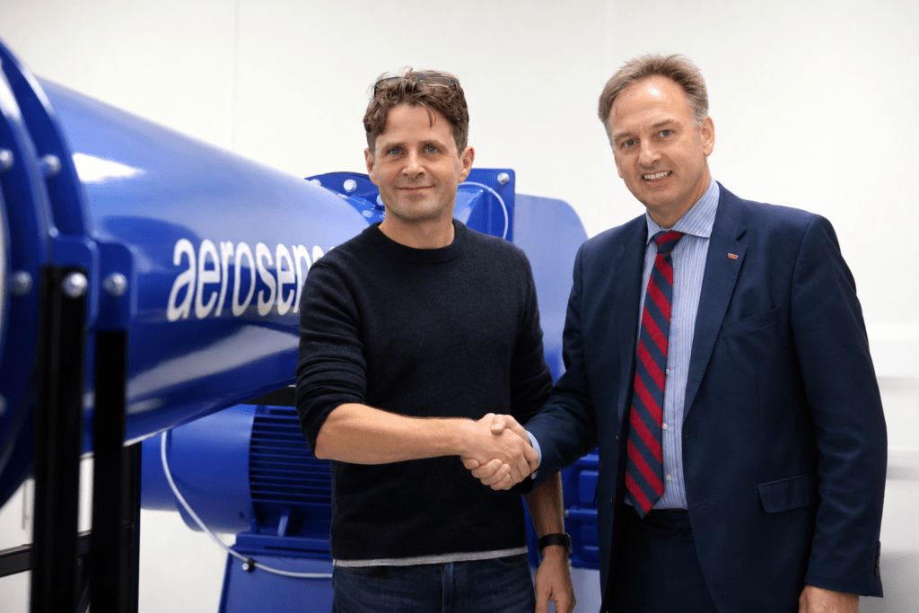 Aero Sensor's Barney Garrood and Evolution Measurement Group CEO , Pual Crowhurst